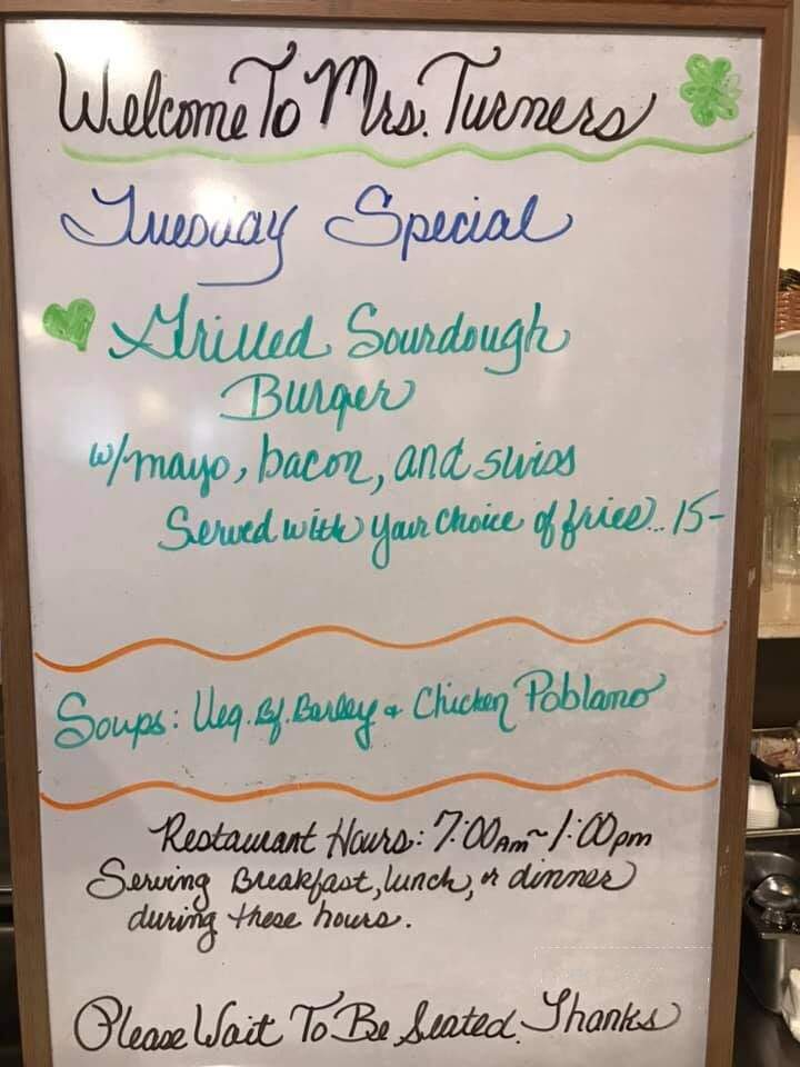 Mrs Turner's Restaurant - Puyallup, WA menu_pic