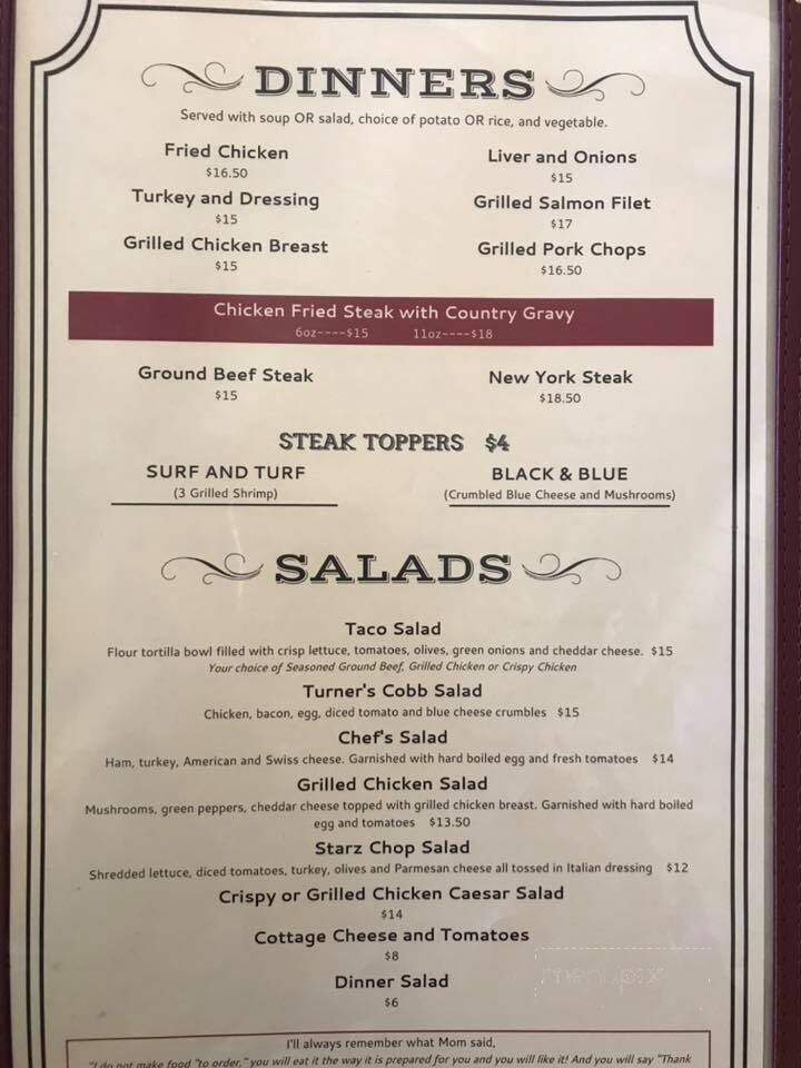 Mrs Turner's Restaurant - Puyallup, WA menu_pic