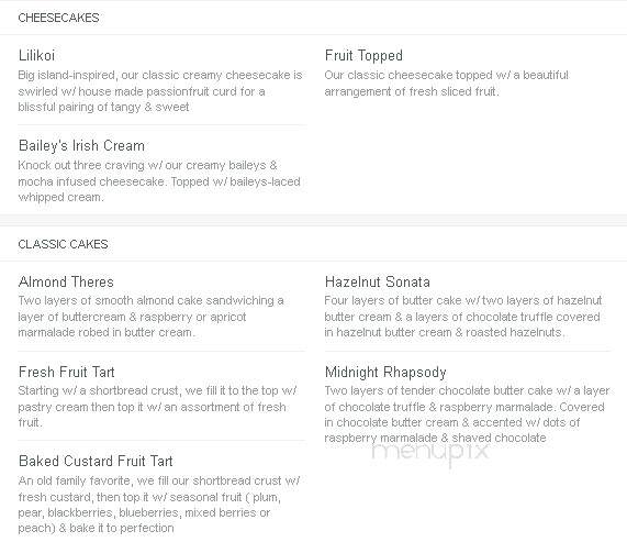 Moonstruck Patisserie - Hilo, HI menu_pic