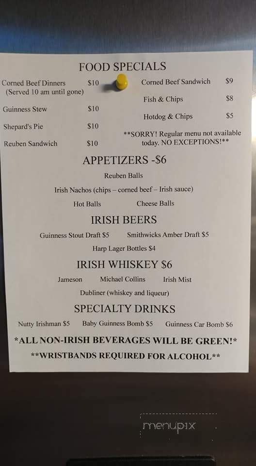 Cabaret - Fort Madison, IA menu_pic