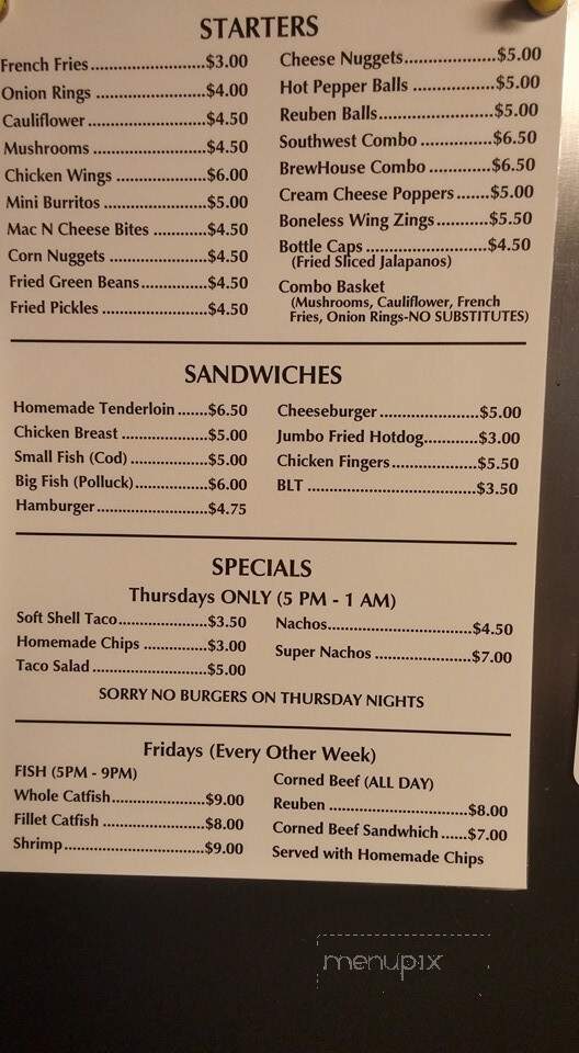 Cabaret - Fort Madison, IA menu_pic
