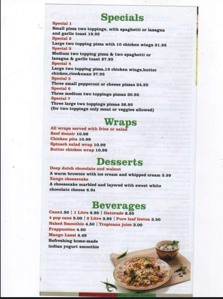Patra 2 For 1 Pizza - Gibsons, BC menu_pic