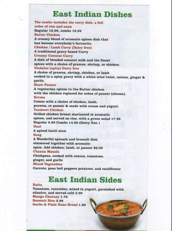 Patra 2 For 1 Pizza - Gibsons, BC menu_pic