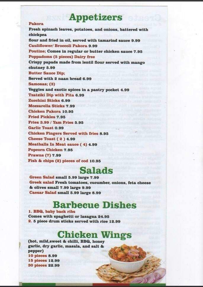 Patra 2 For 1 Pizza - Gibsons, BC menu_pic