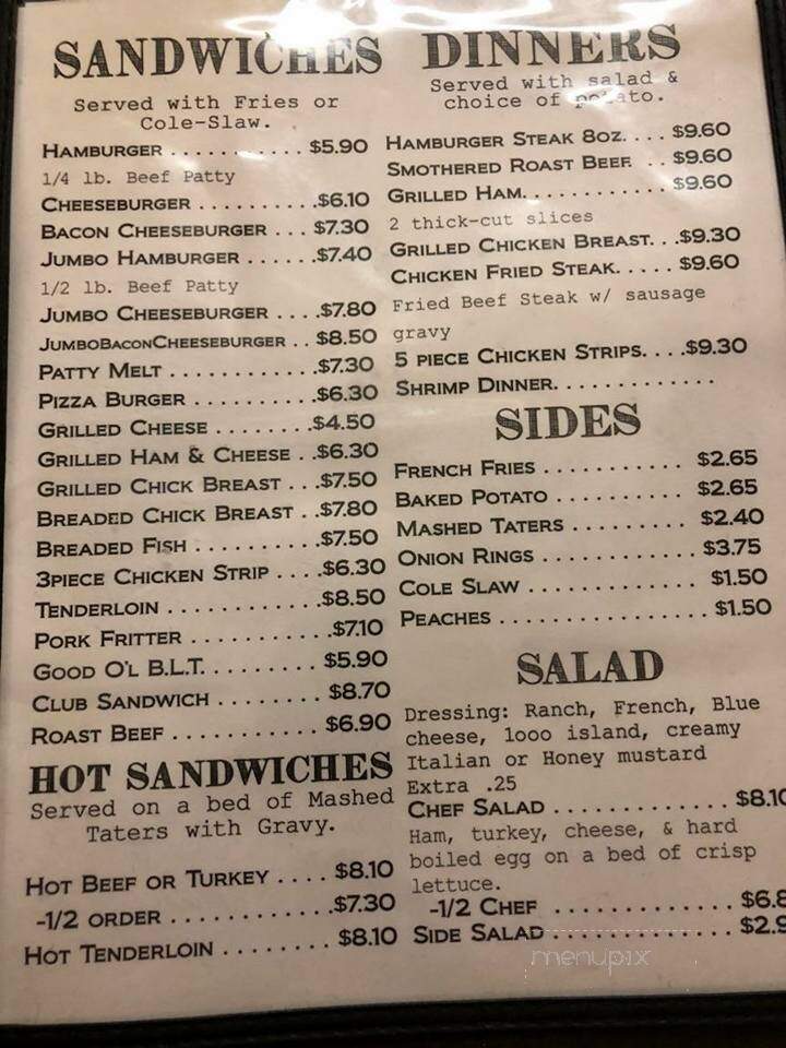 A & M Cafe - Grinnell, IA menu_pic