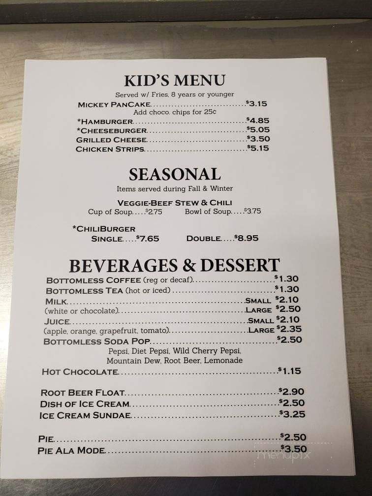 A & M Cafe - Grinnell, IA menu_pic