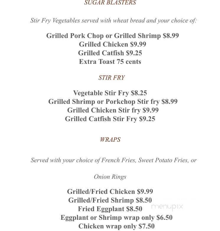 Two Sisters Creole Kitchen - Picayune, MS menu_pic