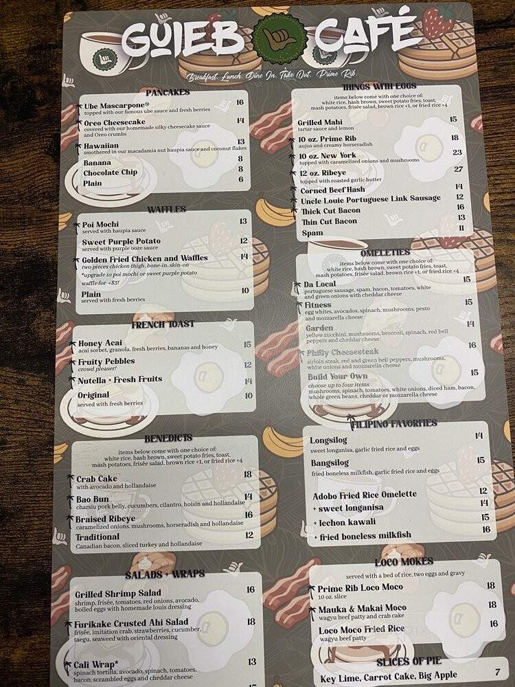 Guieb Cafe - Aiea, HI menu_pic