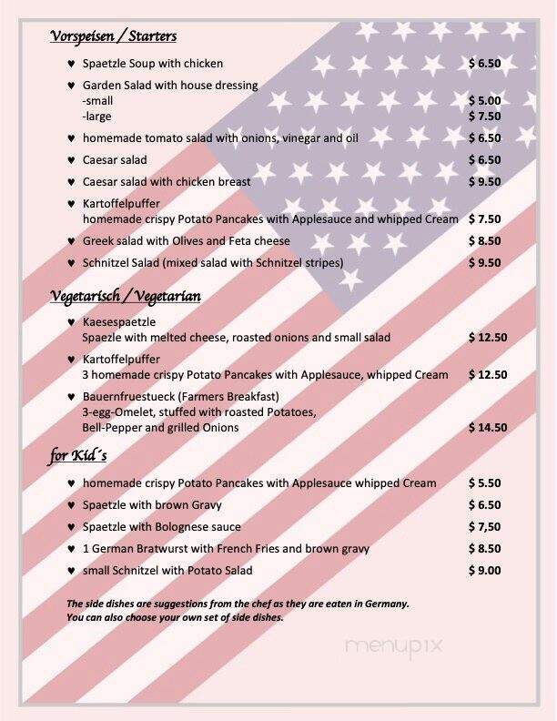 Grandpas Schnitzel - Sarasota, FL menu_pic