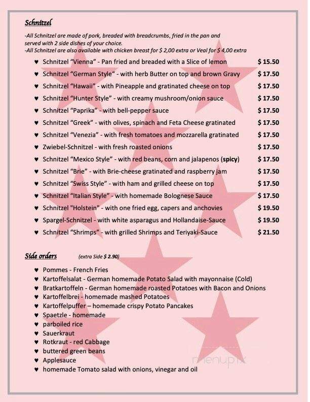 Grandpas Schnitzel - Sarasota, FL menu_pic
