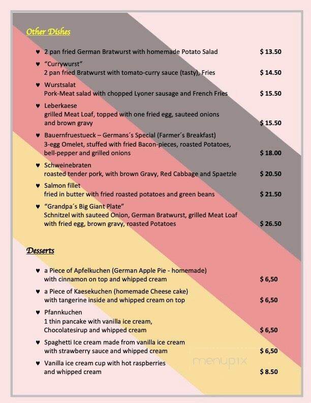 Grandpas Schnitzel - Sarasota, FL menu_pic