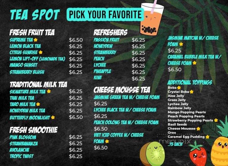 Tea Spot - Port St. Lucie, FL menu_pic