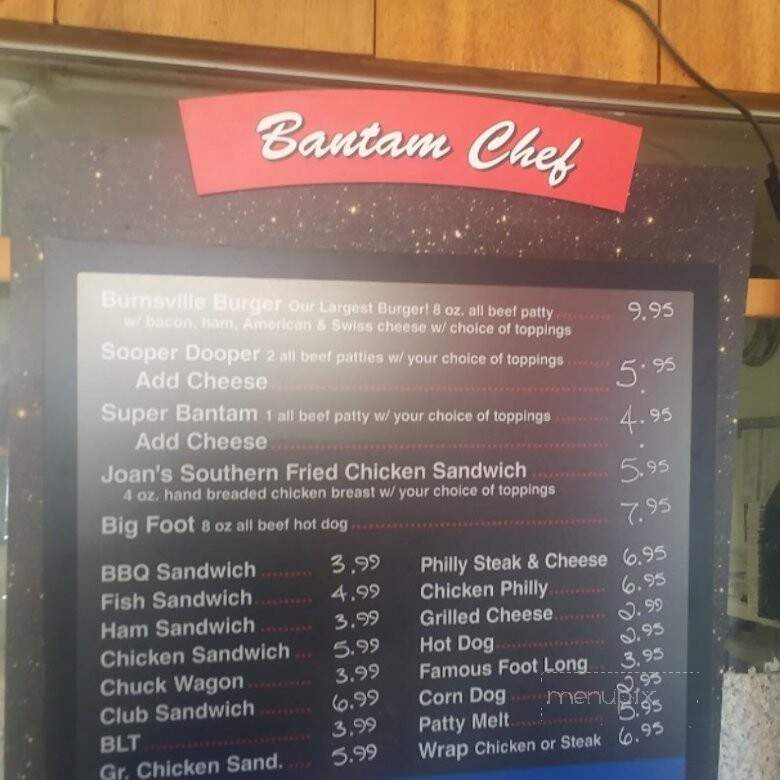 Bantam Chef - Burnsville, NC menu_pic