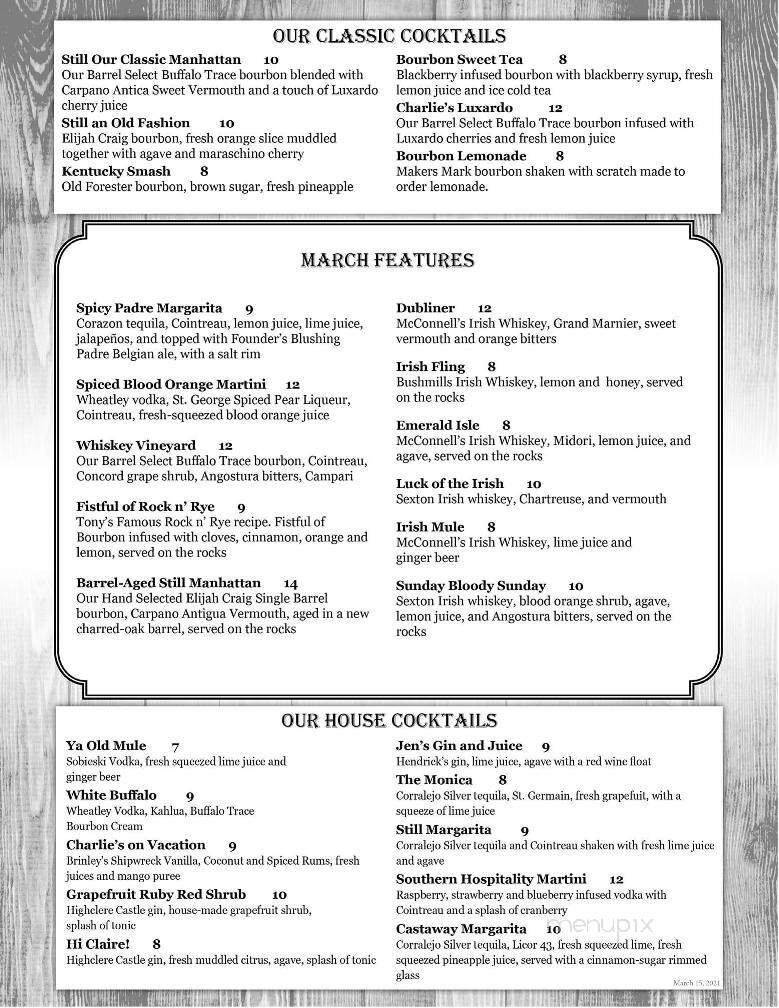 Charlies Still On Main - Milford, MI menu_pic