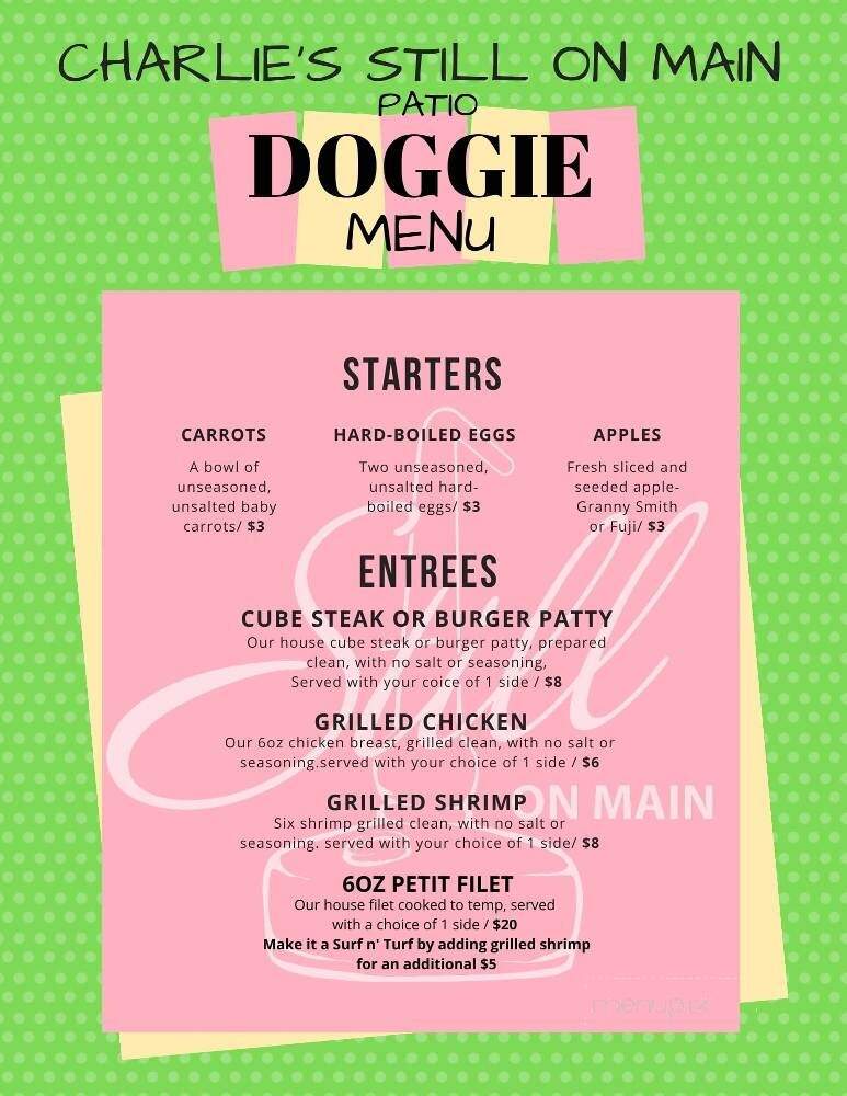 Charlies Still On Main - Milford, MI menu_pic
