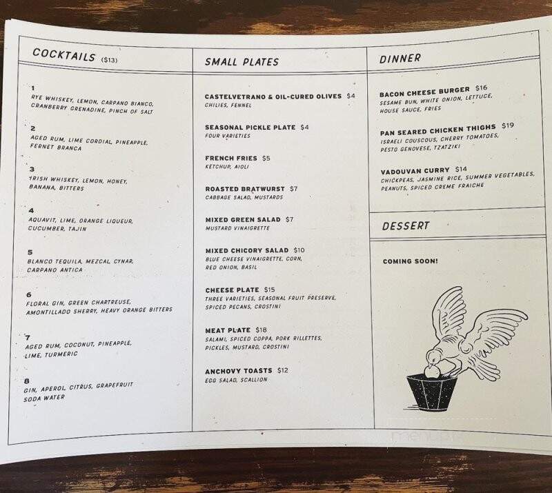 Bellwether Bar - Portland, OR menu_pic