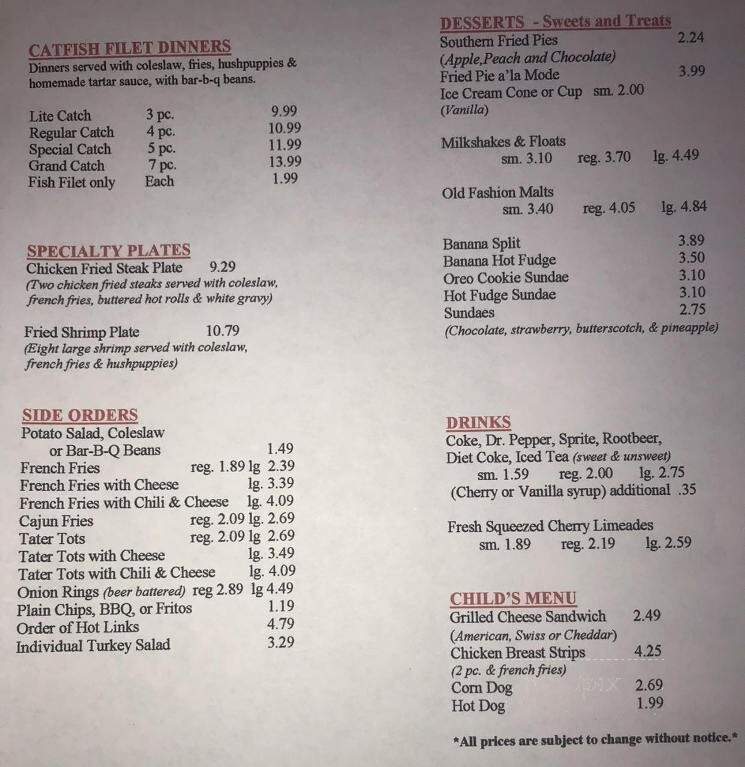Burge's Hickory Smoked Turkeys - Lewisville, AR menu_pic