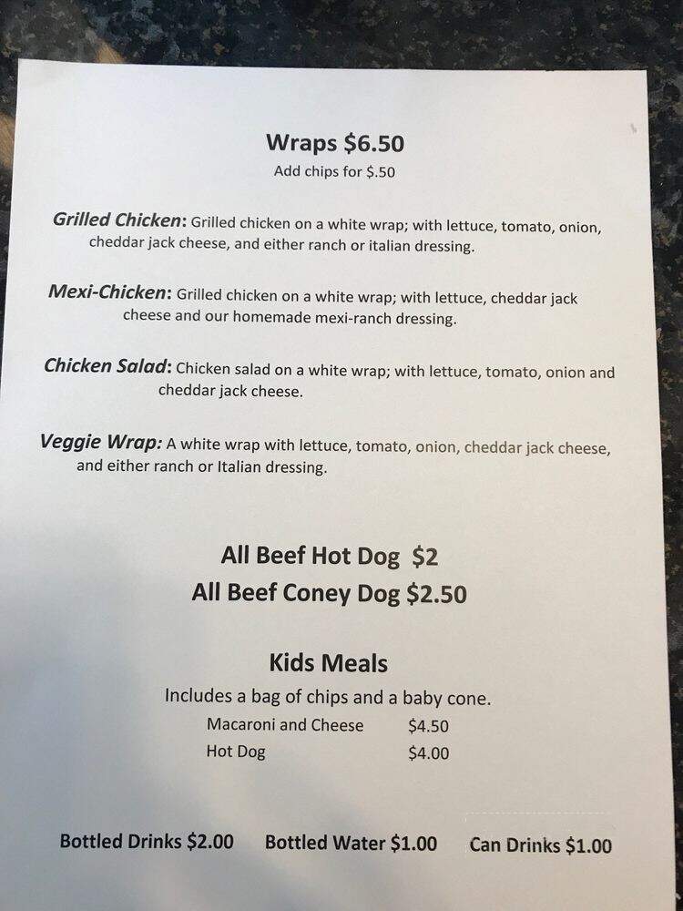 Oser's Dairy - Canal Fulton, OH menu_pic