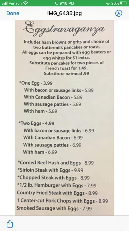 Cozy Table Restaurant and Pancake House - Bloomington, IN menu_pic