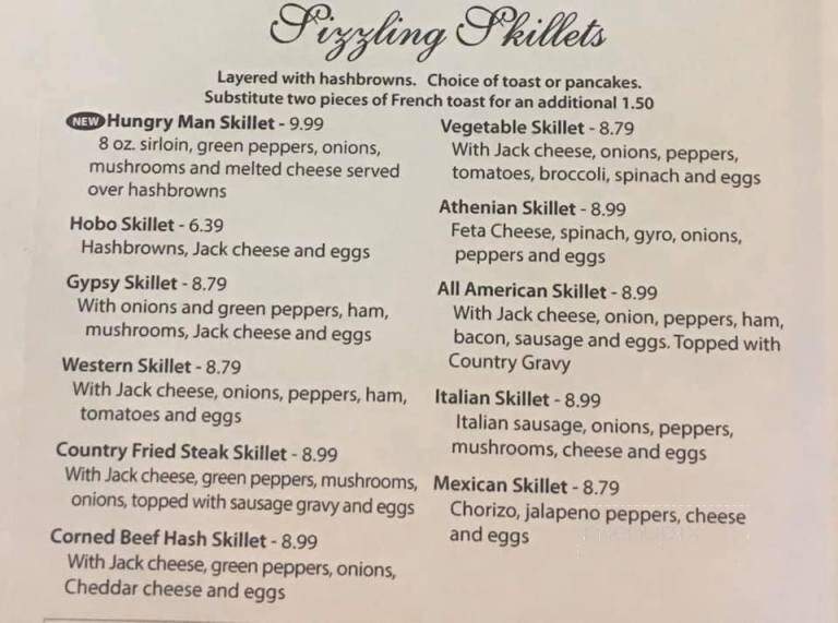 Cozy Table Restaurant and Pancake House - Bloomington, IN menu_pic