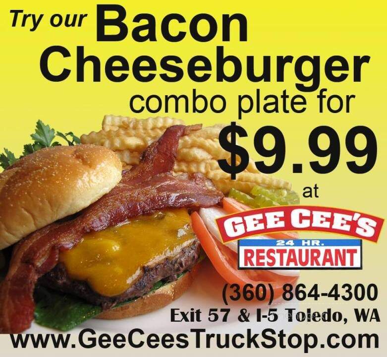 Gee Cee's Truck Stop - Toledo, WA menu_pic