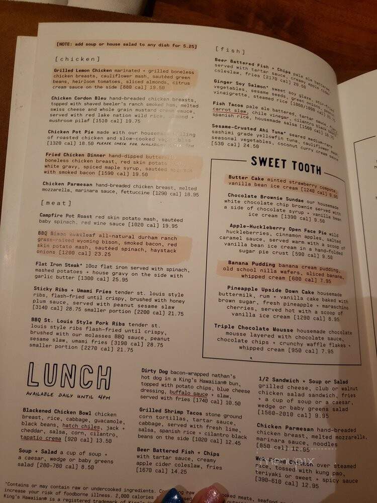 Lazy Dog Restaurant & Bar - Roseville, CA menu_pic