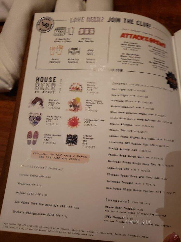 Lazy Dog Restaurant & Bar - Roseville, CA menu_pic