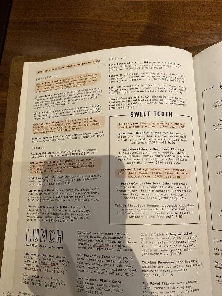 Lazy Dog Restaurant & Bar - Roseville, CA menu_pic