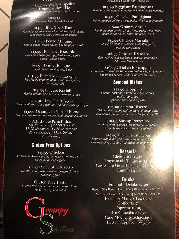 Grumpy Sicilian - Prescott Valley, AZ menu_pic