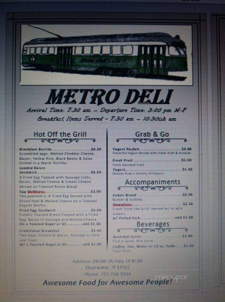 Metro Deli - Clearwater, FL menu_pic
