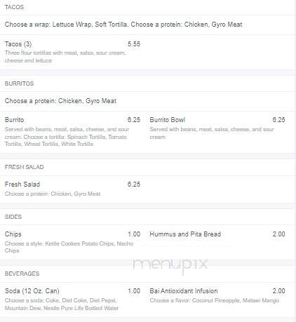 Valentino Cafe - Minneapolis, MN menu_pic