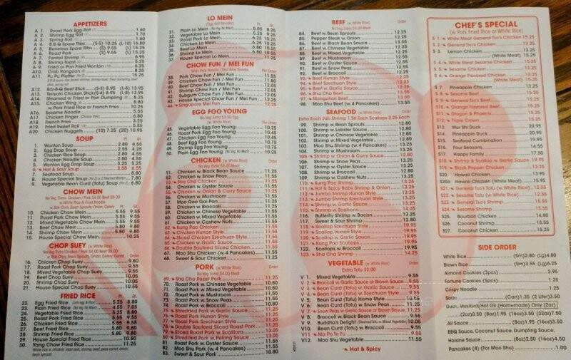 Chang Mao Chinese Restaurant - Milford, PA menu_pic
