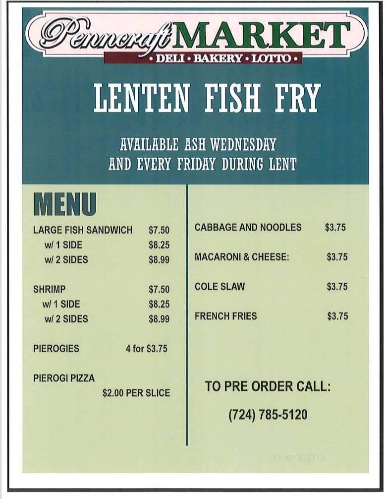 Penn Craft Foods - East Millsboro, PA menu_pic