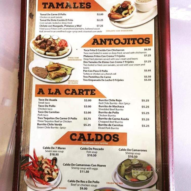 El Amoroso - Los Angeles, CA menu_pic