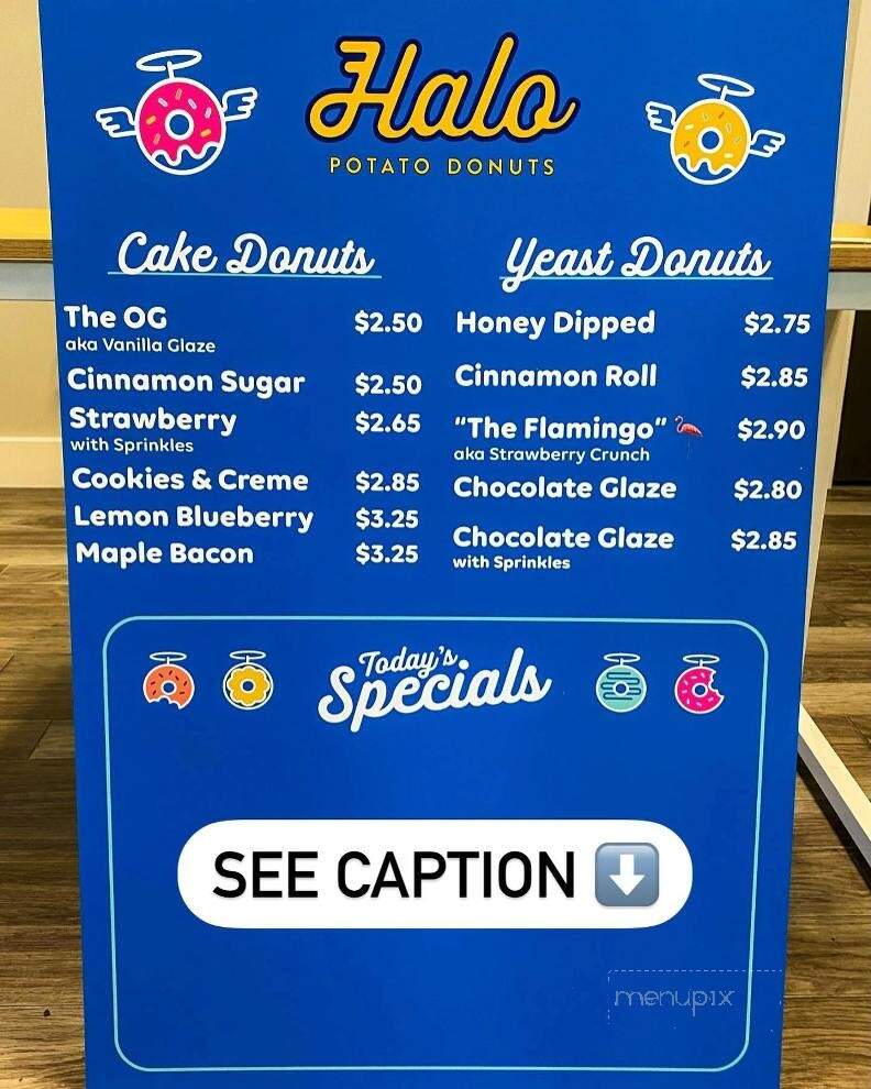 Halo Potato Donuts - Gainesville, FL menu_pic