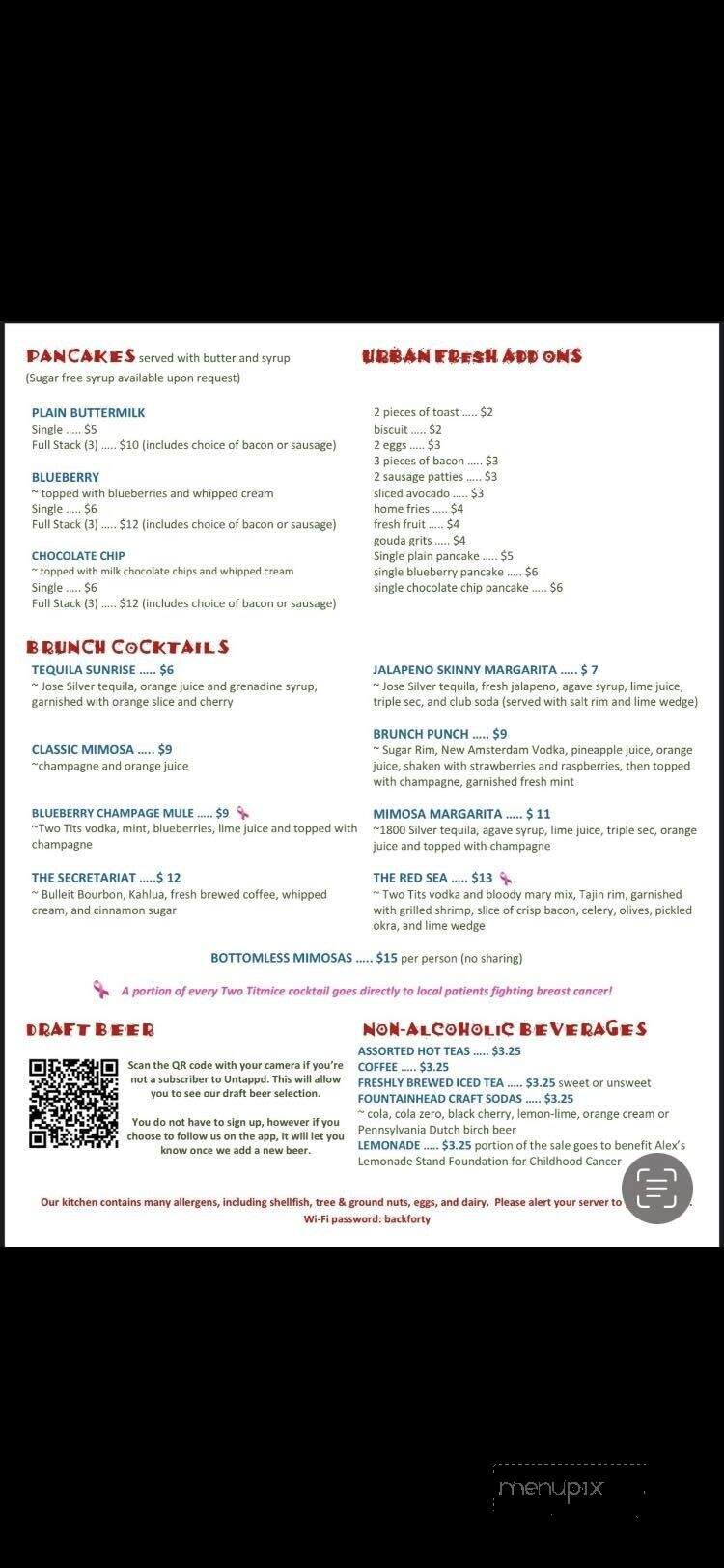The Back 40 Urban Fresh - St Johns, FL menu_pic