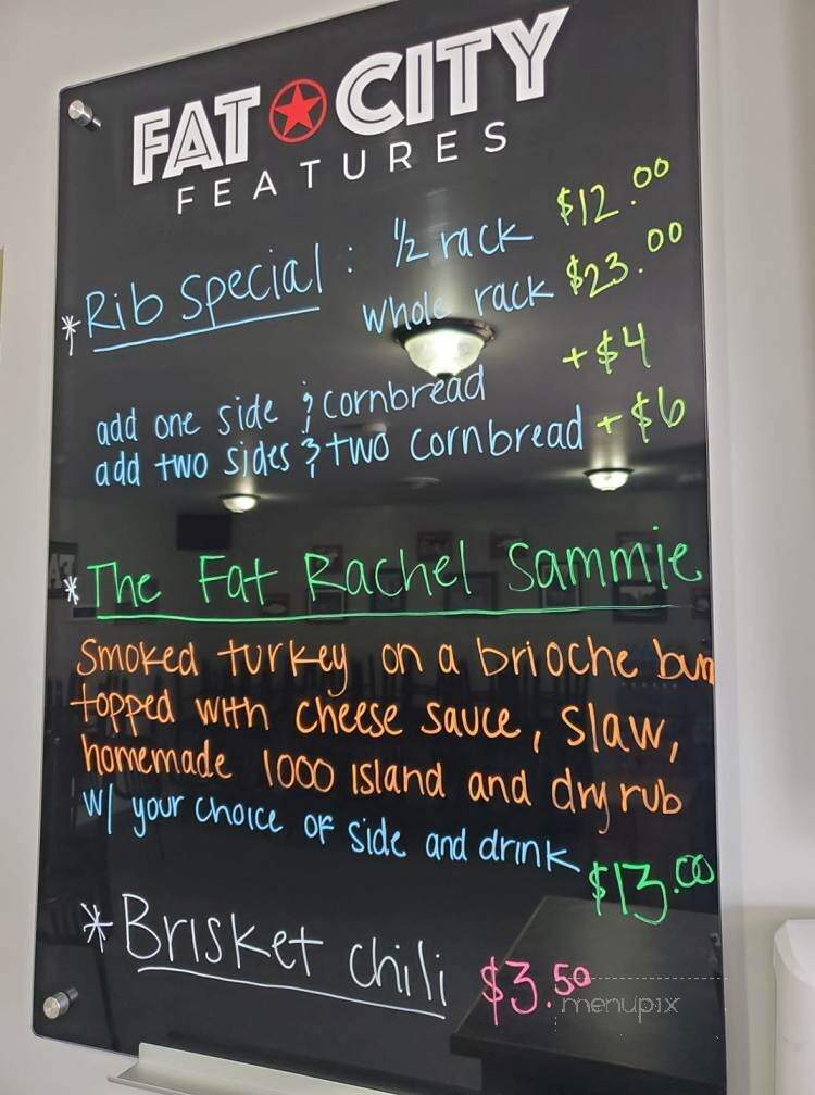 Fat City Barbecue - Horseheads, NY menu_pic