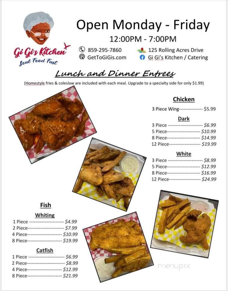 Gigi's Kitchen - Frankfort, KY menu_pic