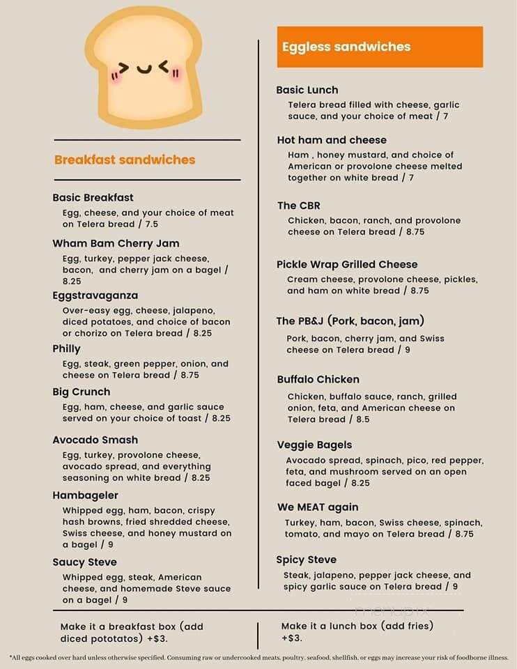 Beggin' for an Eggin' - Creston, IA menu_pic
