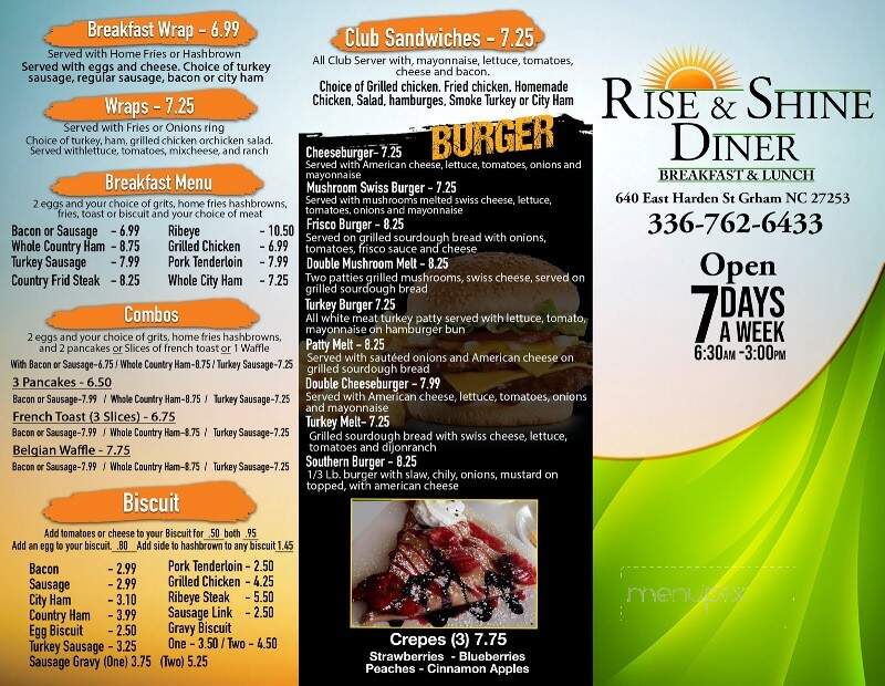 Rise & Shine Diner - Graham, NC