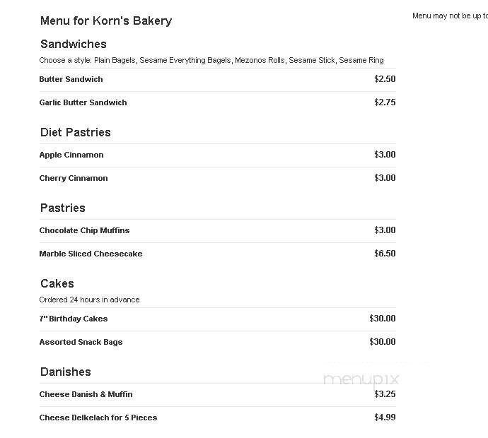 Korn's Bakery - Brooklyn, NY