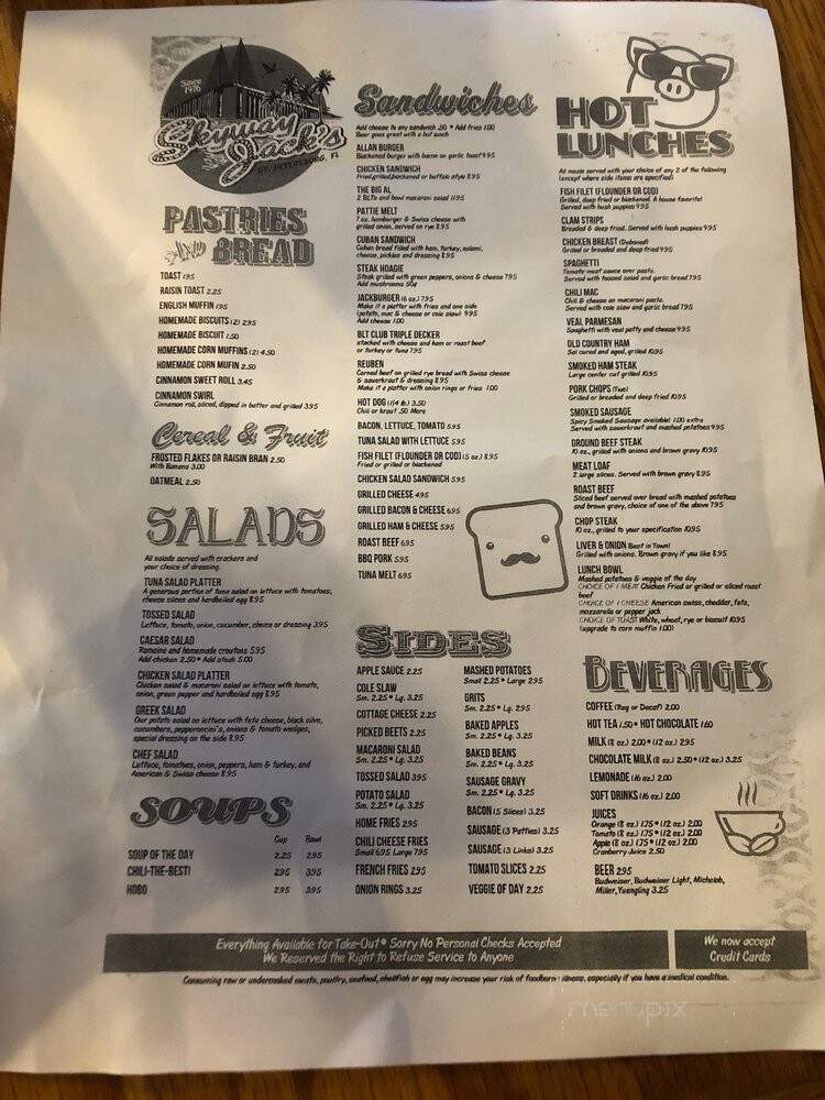 Skyway Jack's II - St Petersburg, FL menu_pic
