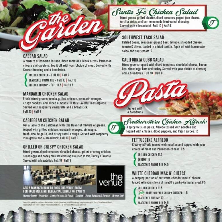 Thirstys Brew Pub & Grill - Hays, KS menu_pic