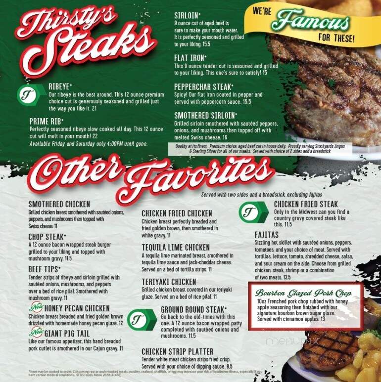 Thirstys Brew Pub & Grill - Hays, KS menu_pic