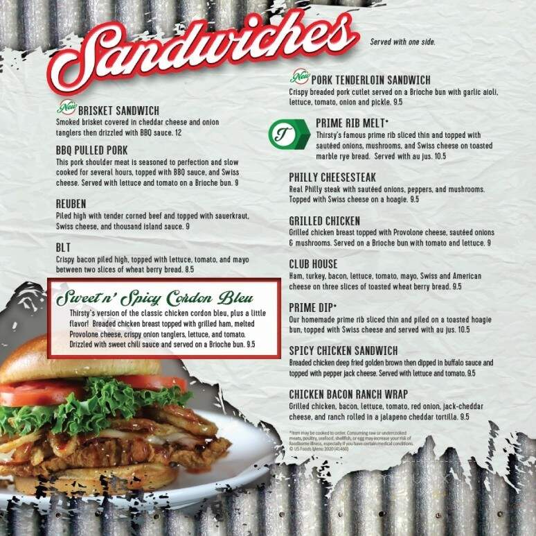 Thirstys Brew Pub & Grill - Hays, KS menu_pic