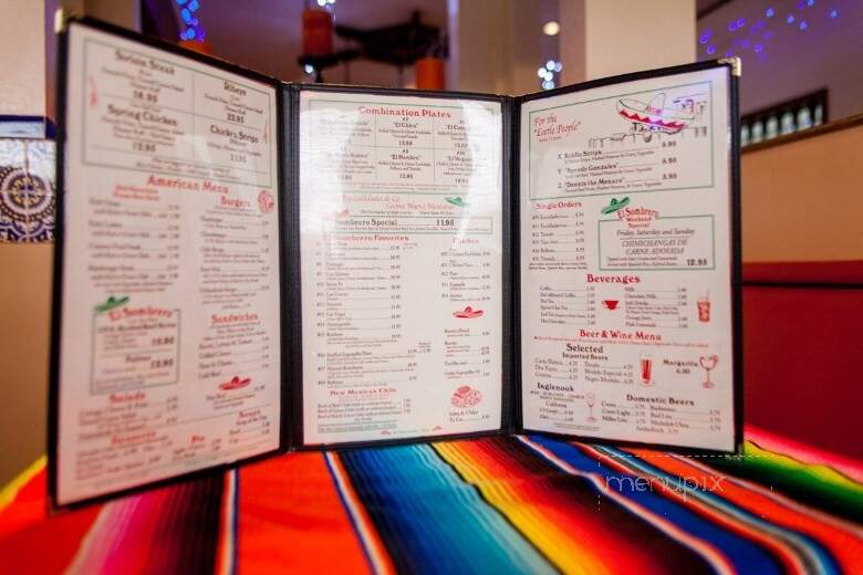 El Sombrero Restaurant - Gallup, NM menu_pic