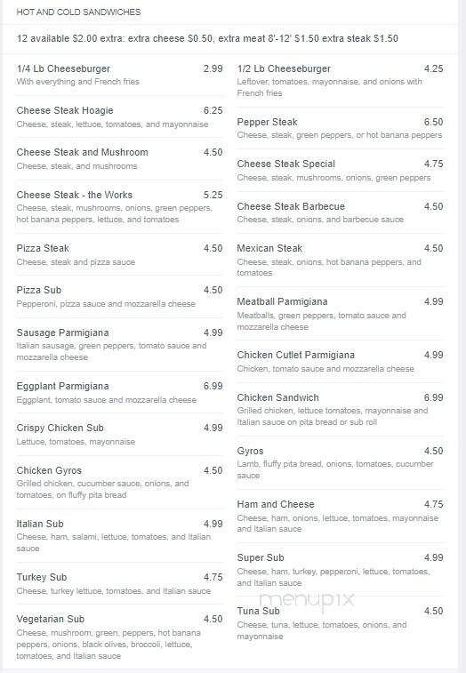 Aly's Family Italian Restaurant - Christiansburg, VA menu_pic