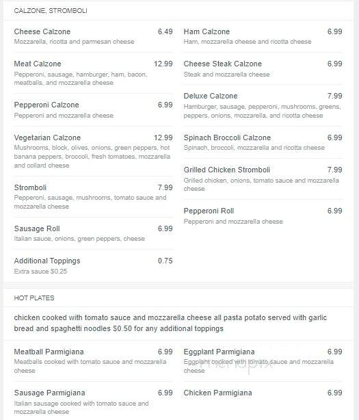 Aly's Family Italian Restaurant - Christiansburg, VA menu_pic
