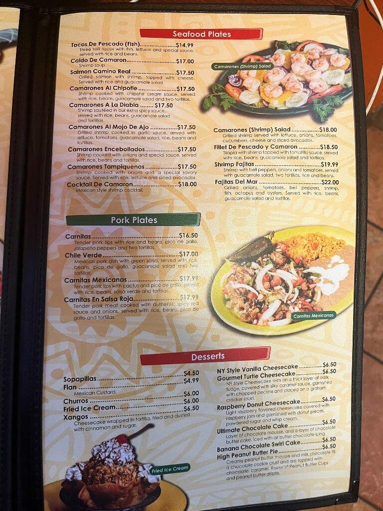 Camino Real Mexican Restuarant II - North Syracuse, NY menu_pic