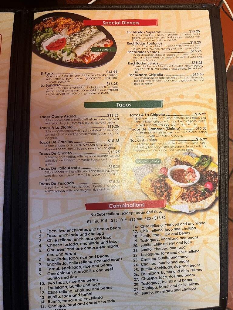 Camino Real Mexican Restuarant II - North Syracuse, NY menu_pic